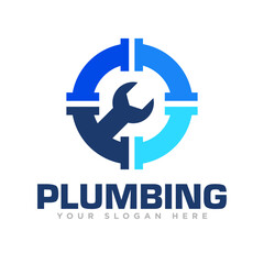 Plumbing Logo Design Illustration