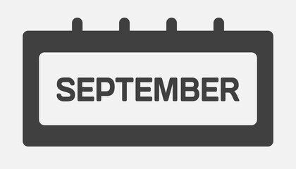 Vector template icon page calendar month September