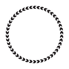 Circle frame round border design shape icon for decorative vintage doodle element for design in vector illustration