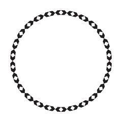 Circle frame round border design shape icon for decorative vintage doodle element for design in vector illustration