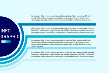 Circle infographic template concept. Business concept with 4 options, processes, steps. Can be used for marketing, presentations, diagram, workflow, layout. 