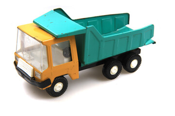 old vintage metal truck toy