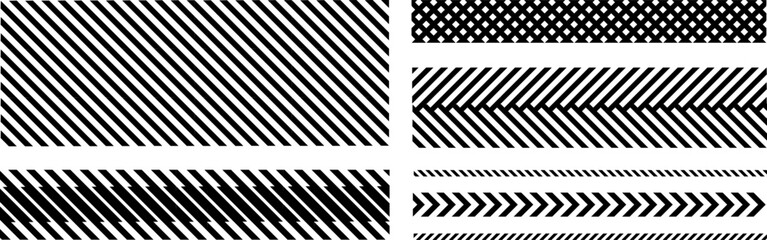 Set Vektor Linien und Texturen - Verschiedene Schr&auml;gen und Muster