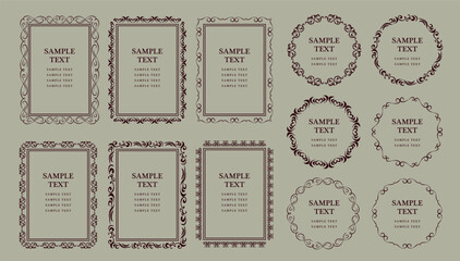 アンティーク　クラシック　フレーム飾り枠セット
