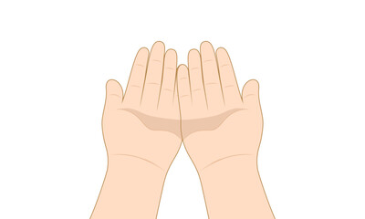 Vector illustration of a pair of hands