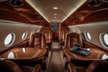 interior of a private jet