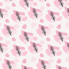  seamless floral pattern, trend minimalism print, for gift warp, card, textille