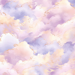 Obraz na płótnie Canvas watercolor background with clouds Ai Generative