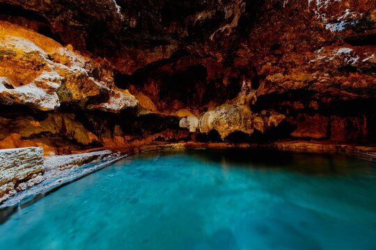Beautiful view of the Cave and Basin National Historic Site in Canada