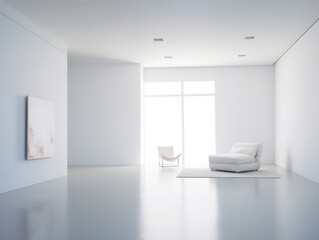 Fototapeta na wymiar Less is More: A Serene Minimalist Room