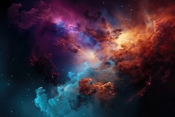Fototapeta na wymiar Colorful space colors explosion