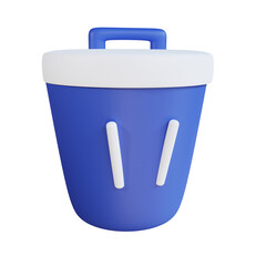 3d icon bin isolated on transparent background