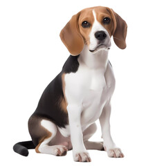 beagle dog isolated on white