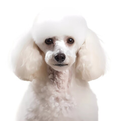 white poodle isolated