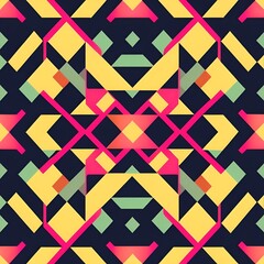 seamless geometric pattern background for textile created using generative ai