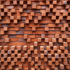 Uneven brick wall