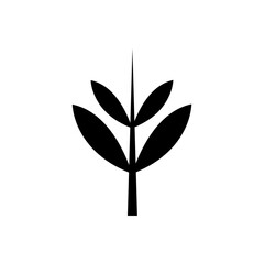  LEAF ICON silhouette design template vector