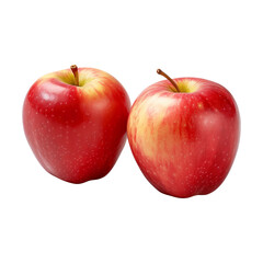 red apples isolated on white created with Generative AI