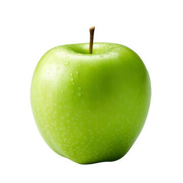 green apple isolated on white created with Generative AI