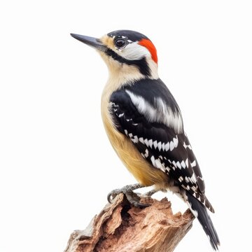 great spotted woodpecker isolated on transparent background cutout	
