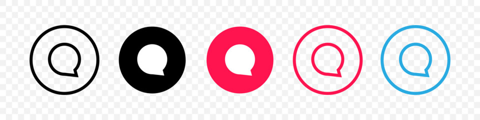 Comment button at social media. Comment sign. Vector icon.