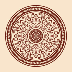 Beautiful floral mandala design ornamental round ornament