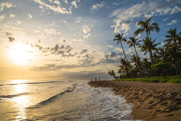 scenery at kaanapali beach in maui island, hawaii