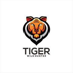 tiger esport logo design illustration