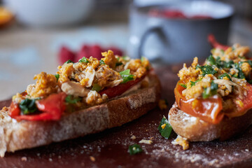 delicious open faced sandwiches for brunch