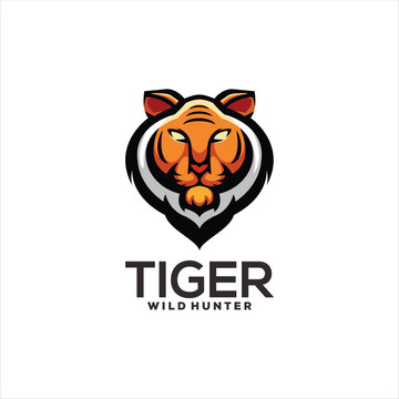 tiger esport logo design illustration