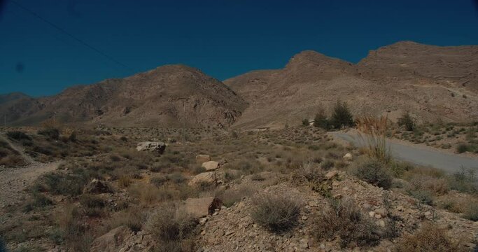 View of a road between mountains in Quetta, Pakistan