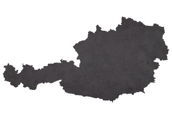 map of Austria on old black grunge paper	
