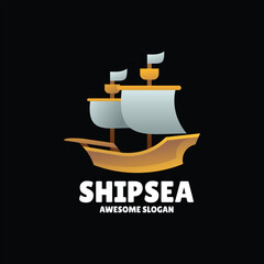 ship gradient logo design