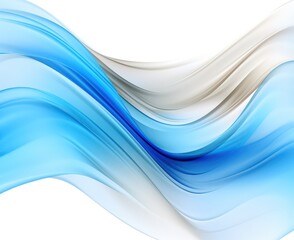 Abstract background with blue glowing waves by Generative AI