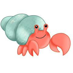 watercolor hand drawn sea animals