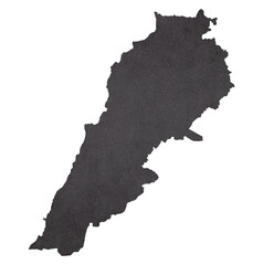 map of Lebanon on old black grunge paper	