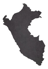 map of Peru on old black grunge paper	