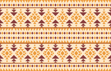 Ethnic abstract ikat art. Aztec ornament print. geometric ethnic pattern seamless  color oriental.  Design for background ,curtain, carpet, wallpaper, clothing, wrapping, Batik, vector illustration.