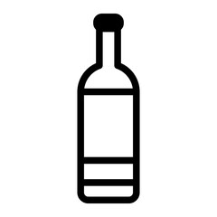 wine bottle line icon