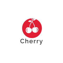 cherry logo design vector template,