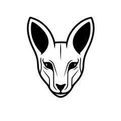 Wallaby head vector illustration isolated on transparent background