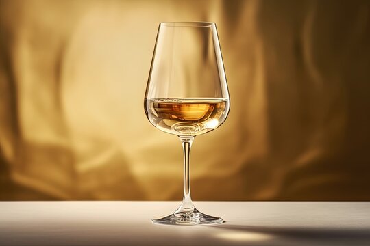 A refreshing image featuring a white wine glass glistening under the soft sunlight, showcasing its elegance and allure.