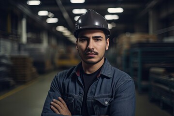 Portrait of a hispanic man working