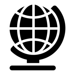 Obraz premium globe glyph icon