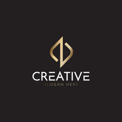 Letter N logo or N initials modern monogram clever symbol concept. Creative Line sign design. Graphic Alphabet Symbol solutions for Corporate, brand identity designs, etc