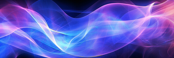  abstract flow of blue light in waves for texture elements as background against black symbolic for word wide web connection
