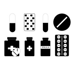 medicine icon sets illustration - isolated eps 10