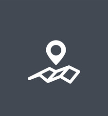 vector icon of simple forms of point of location

