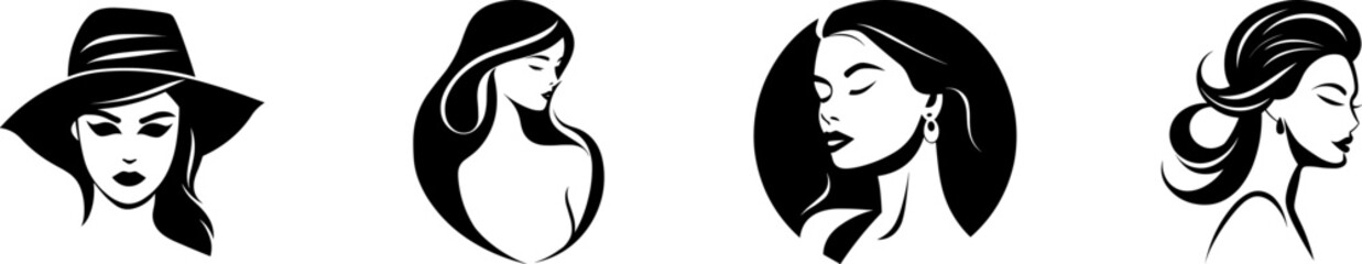 Woman Vector Drawing Logo