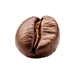 Coffee bean isolated on white background, macro, PNG, Generative AI